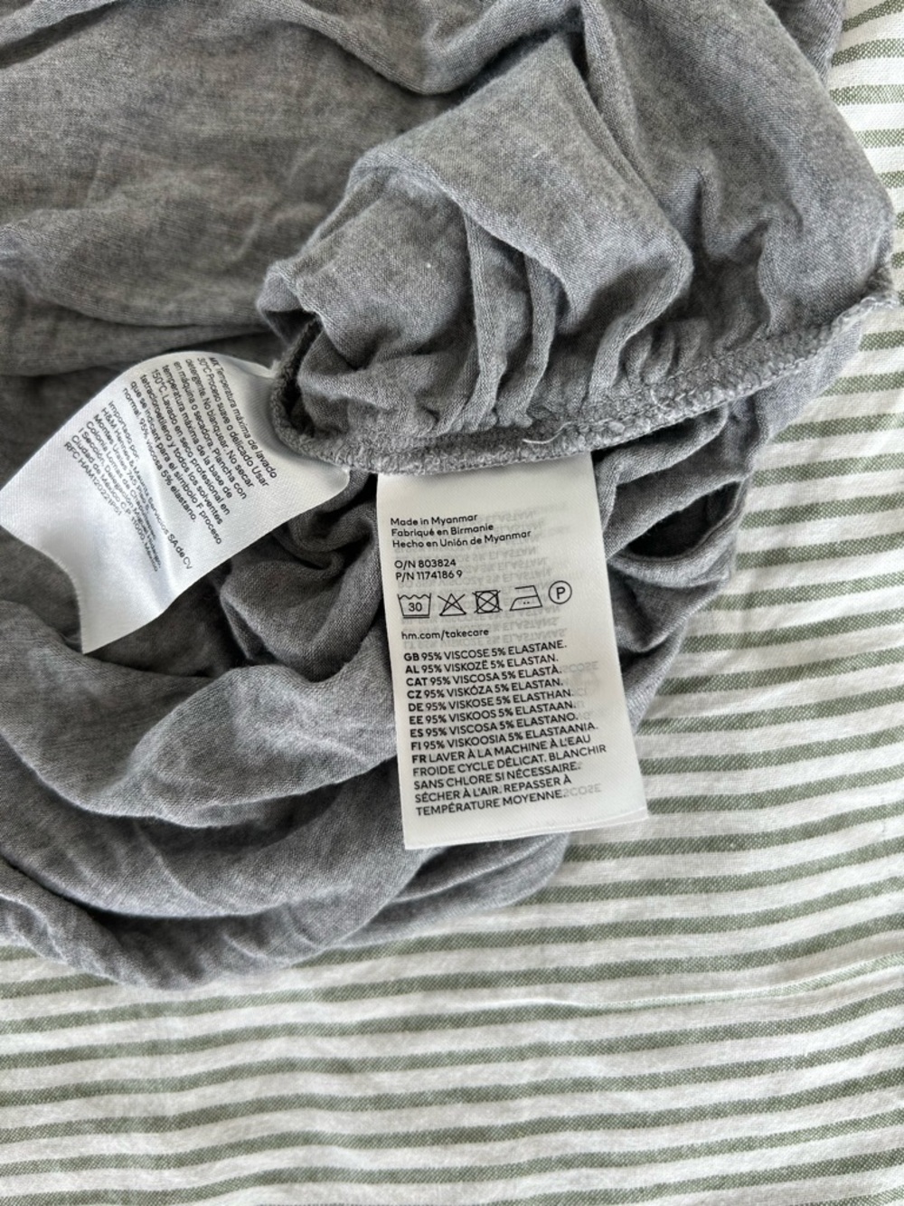 H&M Light Gray Ruched-Back Tank Top - Picture 5 of 5